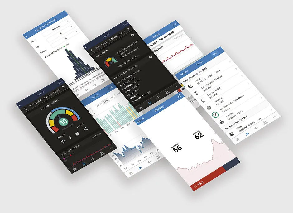 There are various apps that can be used with wearables to track heart rate variability over time